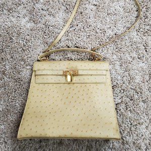 ostrich skin purse